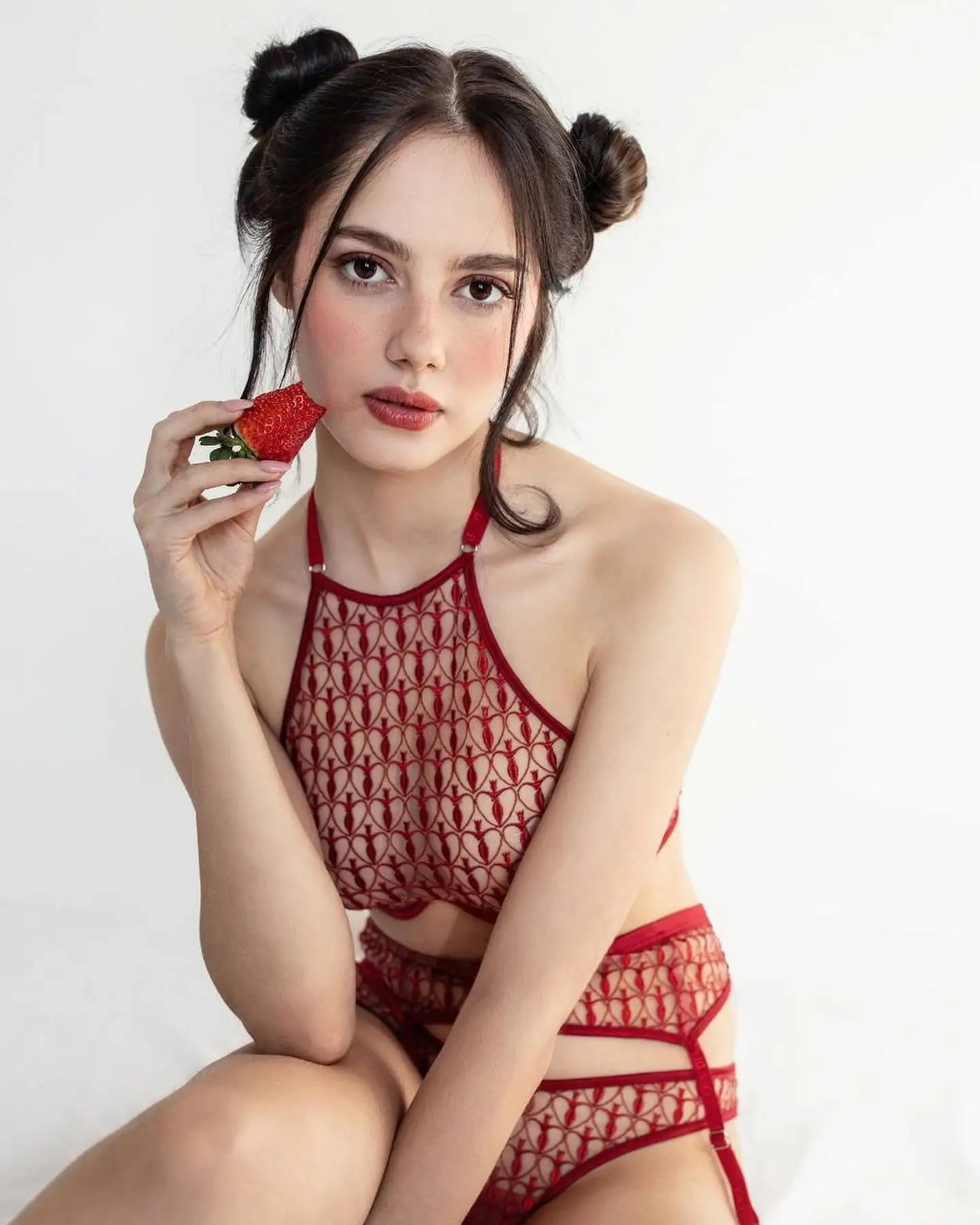 Damunderkläder Set Geometrisk Design Polyester för Snygga Underkläder Dam-3