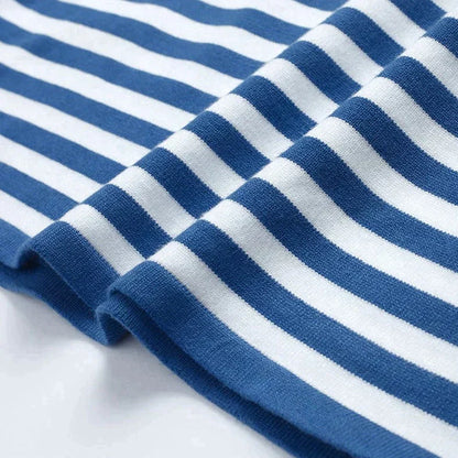 Randig Långärmad T-Shirt Dam i Mjuk Viskosblandning – Klassisk Cirkulär Halsringning, Perfekt för Vardag och Fest 5