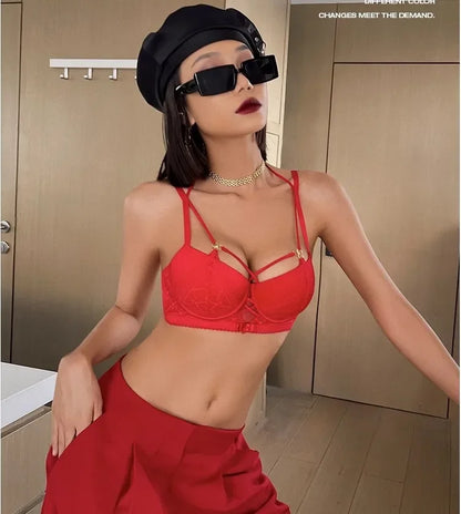 Dam BH Vadderad Monokrom Bomull Spandex-2