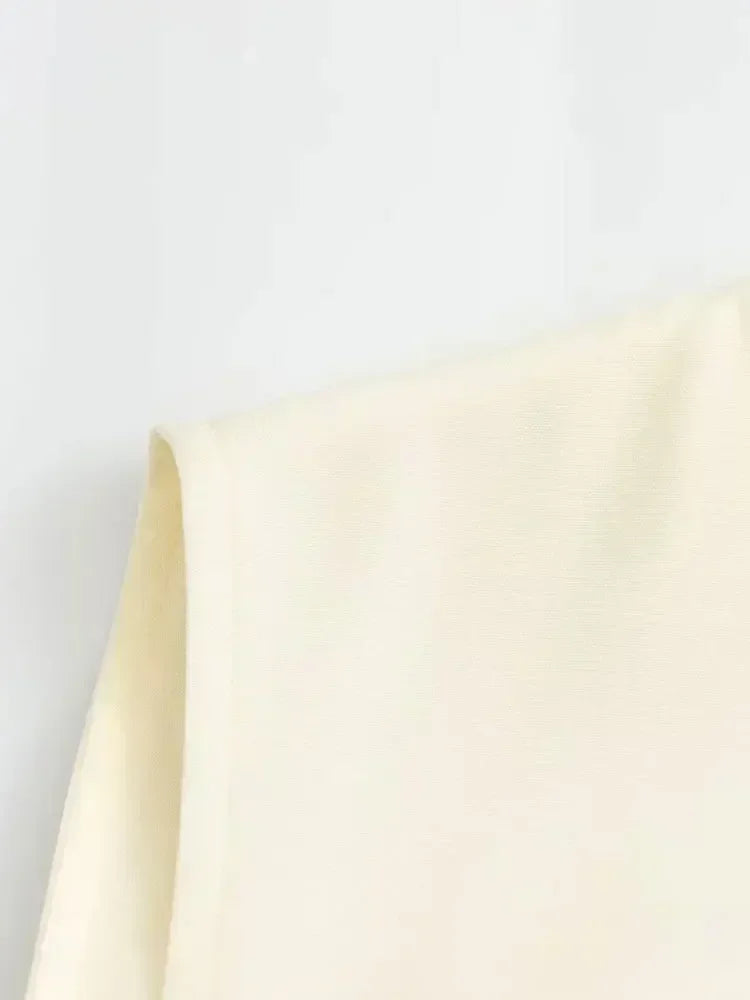 Dam Slim Fit Ärmlös Zip-Up Kropp Högkvalitativ Blandning-2