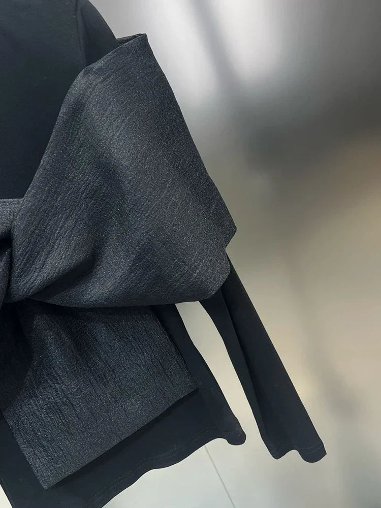 Herr T Shirt Monokrom Långärmad Blandning av Bomull och Polyester-6