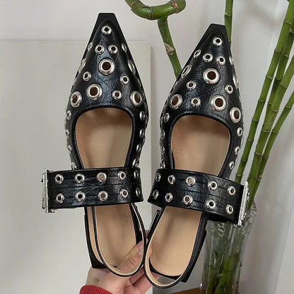 Dam Mules Bekväm PU Sandal Elegant Gummisula 9