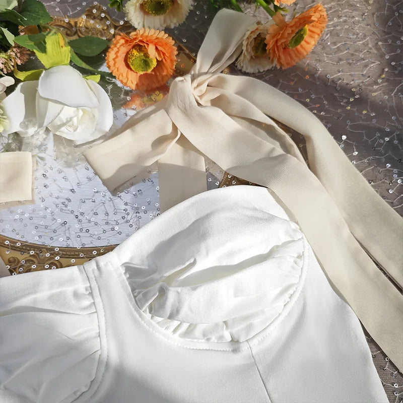 Dam Bustier med Loop-applikation i Polyester och Spandex – Elegant och Bekväm för Vardag och Fest 8
