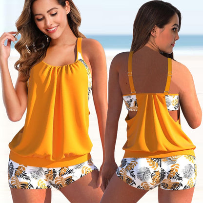 Variant image for Kvinnors Tankini Set Tvåfärgad Design Högkvalitativt Tyg-25