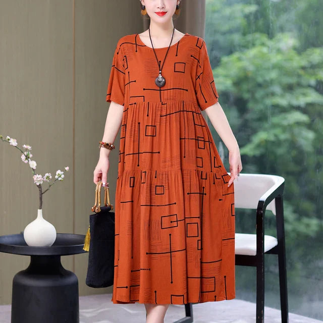 Variant image for Kvinnors Klänning Luftig Design 100% Bomull-25