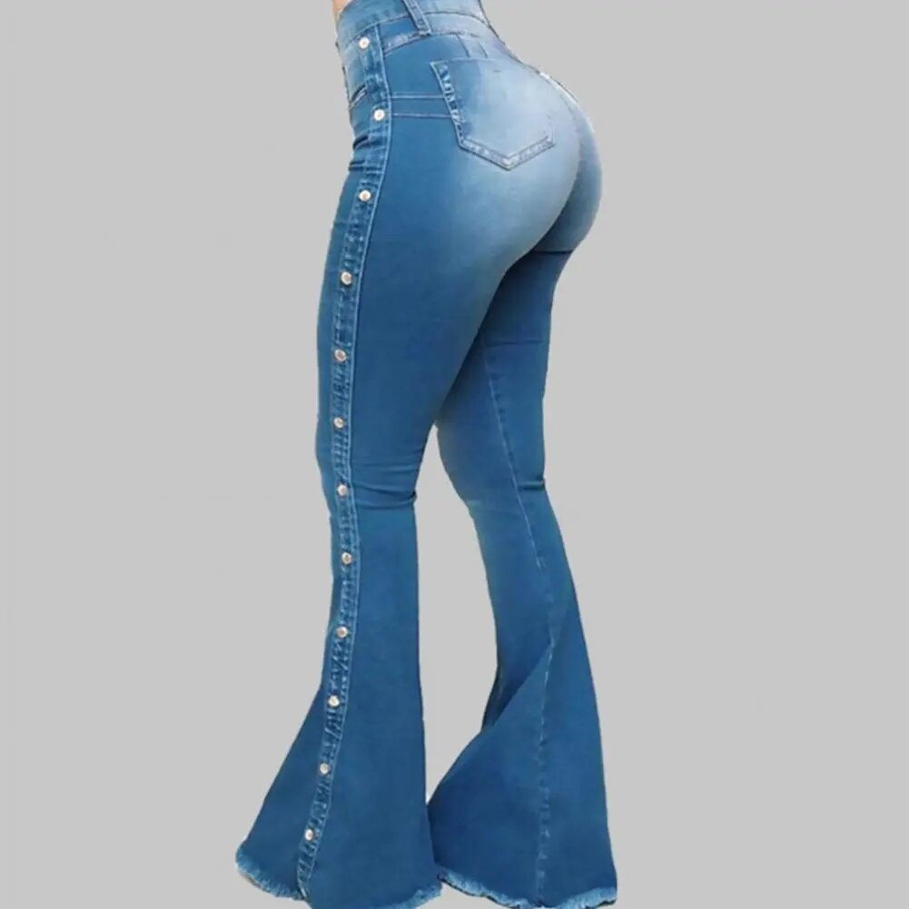 Damjeans Hög Midja Stretch Slim Fit Polyester-2