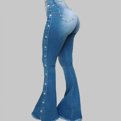 Damjeans Hög Midja Stretch Slim Fit Polyester-2