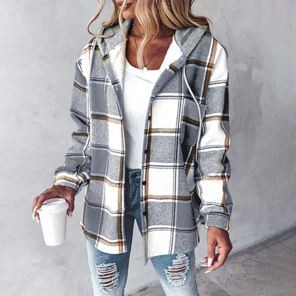 Kvinnors Jacka Höst och Vinter Elegant Hållbara Material-5