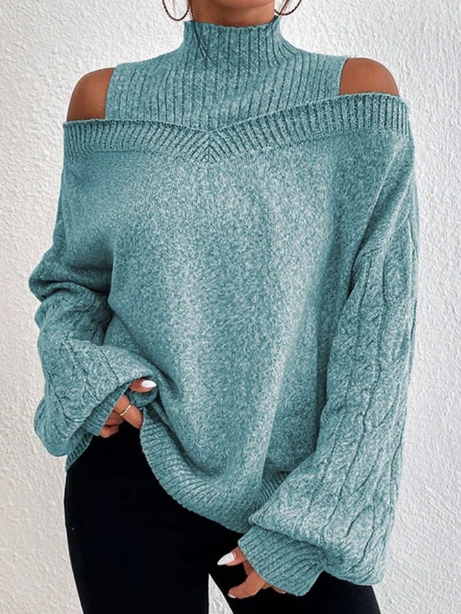 Kvinnors Tröja Kall Axel Akryl Polyester-3