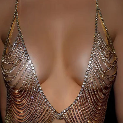 Kvinnors Kroppsmycken Elegant Koppar med Strass-1