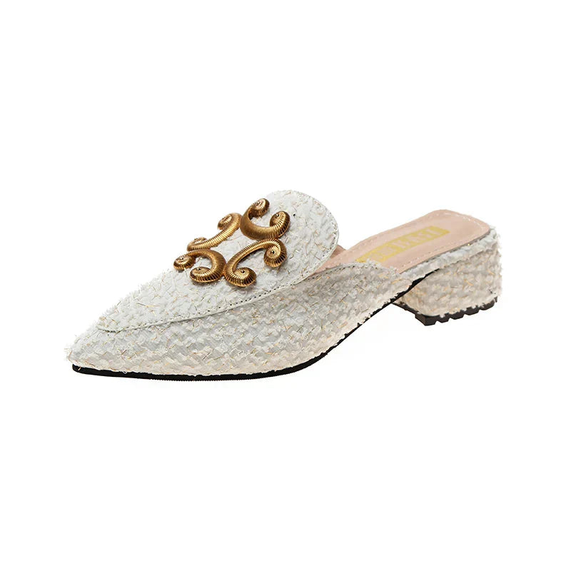 Variant image for Dam Mules Skor Mjukt PU Material med Gummisula för Komfort och Elegans-9