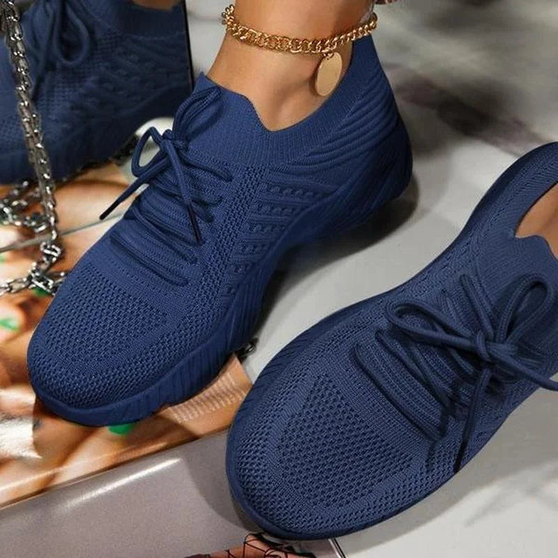 Kvinnors Sneakers Nät Design Stödjande Gummi 14