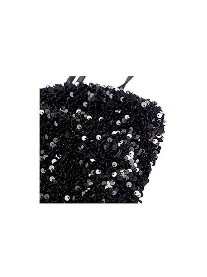 Kvinnors Glittrig Miniklänning A-Linjeformad Bomull-6