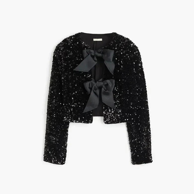 Damjacka Glittrande Paljetter Elegant Högkvalitativ Polyester-5