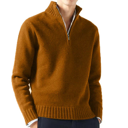 Herr Tröja Rollkrage Kvart-Zipper Akryl Modern Design-6