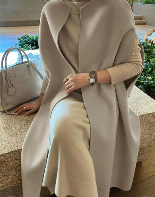 Kvinnors Kappa Cape Stil Ull Polyester-1