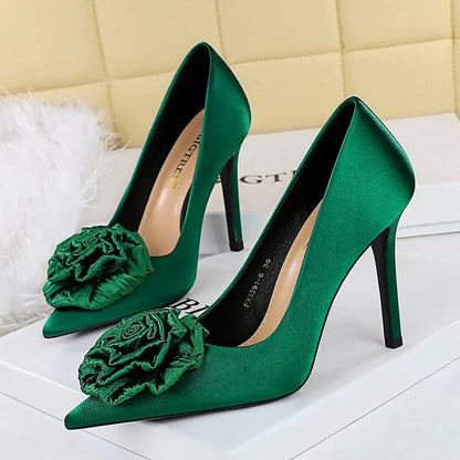 Variant image for Dam Skor Stilettos Elegant Siden Spetsig Tå-11