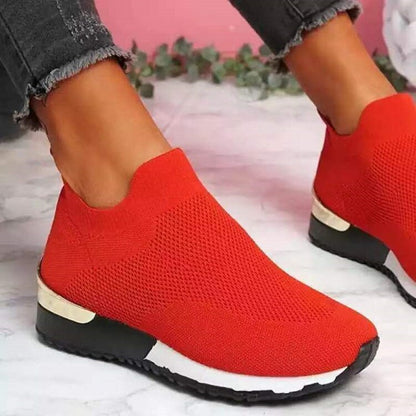 Dam Sneakers Lågtopp Andningsbar Textil med Vadderad Fotbädd-5