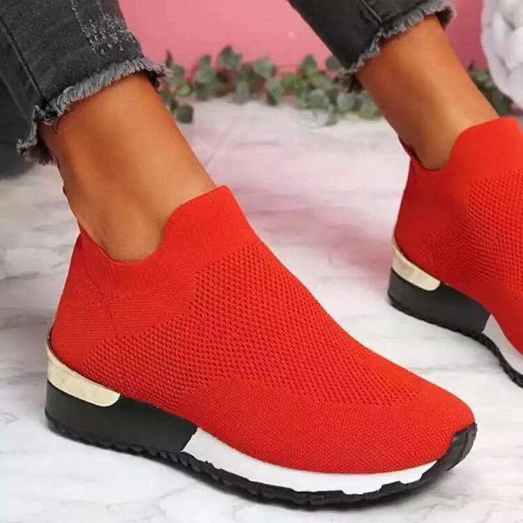 Variant image for Dam Sneakers Lågtopp Andningsbar Textil med Vadderad Fotbädd-37