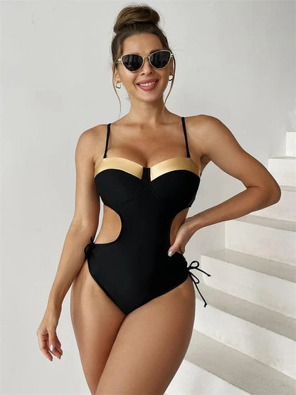 Variant image for Dam Monokini Hålig Ärmlös Polyester Badkläder-1