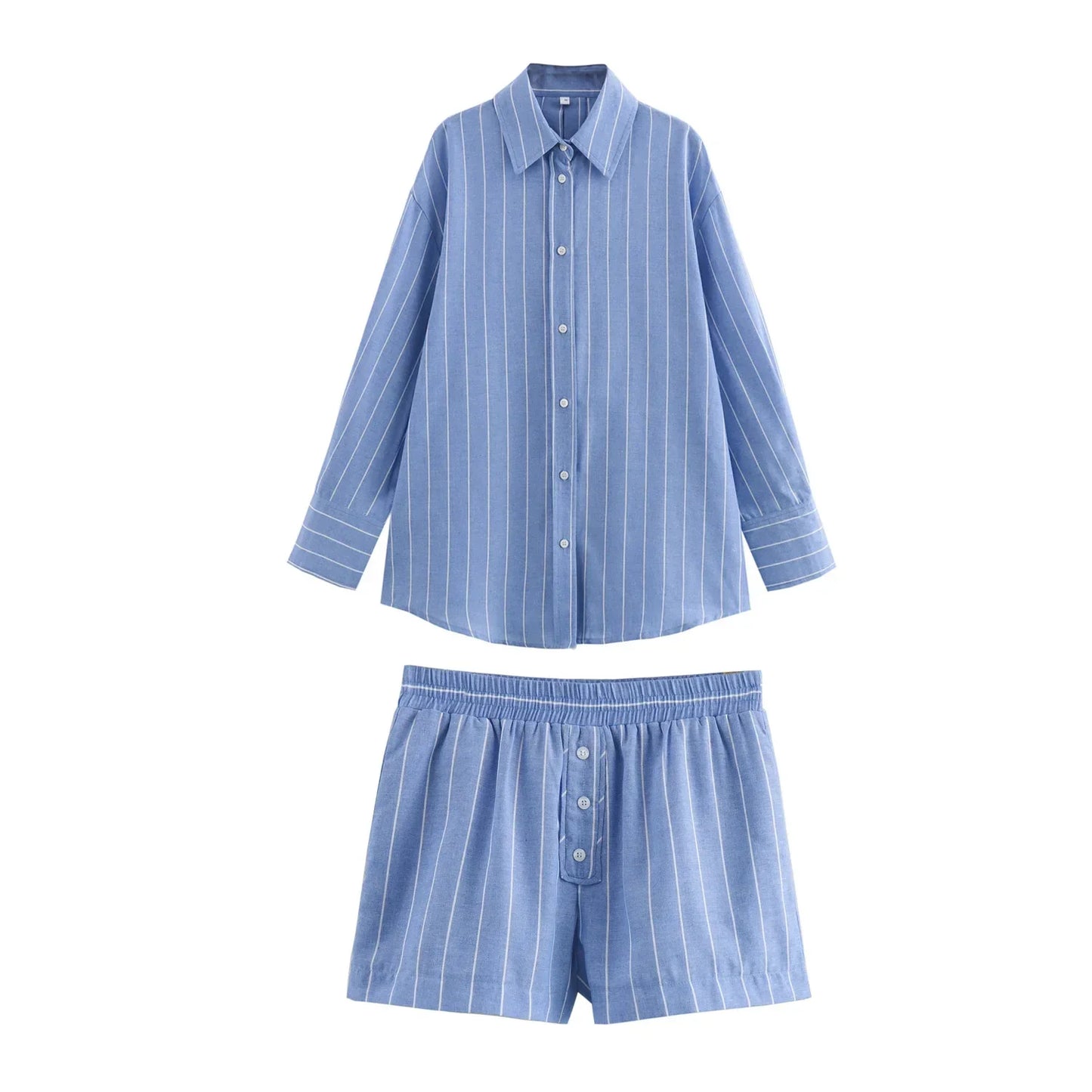 Dam Shorts Randigt Polyester Söt och Salt Design-1