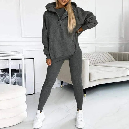Variant image for Tvådelat Set Dam Hoodie Asymmetrisk Halsringning Mjuk Material-16