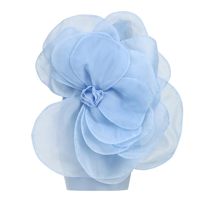 Kvinnors Miniklänning Diagonal Krage 3D-Blomdekoration Polyester 8