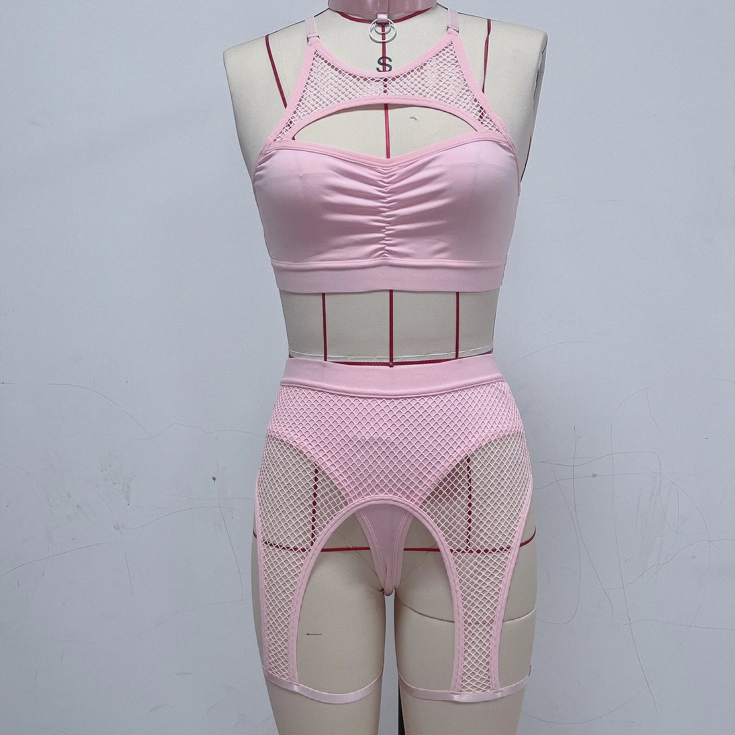 Variant image for Snygga Damunderkläder Set Monokrom Polyester Sexiga Underkläder-9