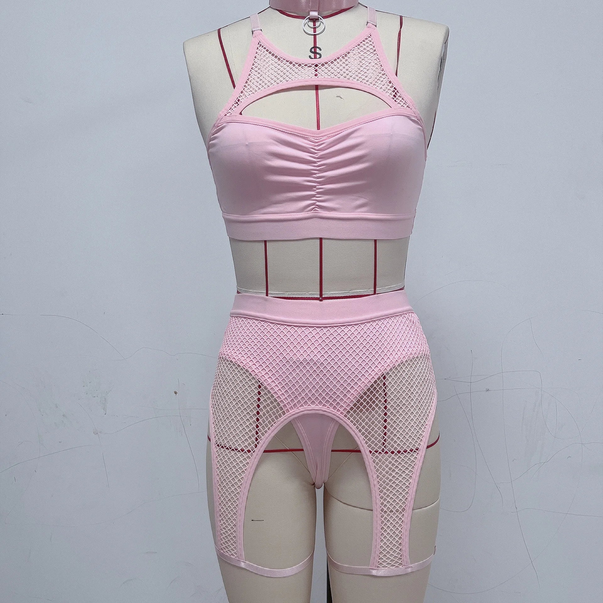 Variant image for Snygga Damunderkläder Set Monokrom Polyester Sexiga Underkläder-9