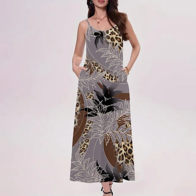 Kvinna Klänning Avslappnad Luftig 100% Bomull-5