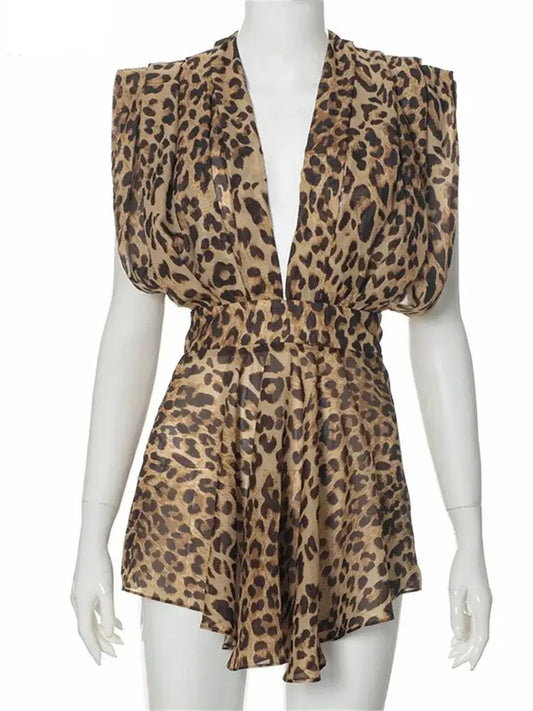 Kvinnors V-ringad Miniklänning Stretchig Polyester Ovanför Knäet-1