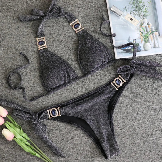 Dam Baddräkt Delbikini Modern Nylon Spandex 1