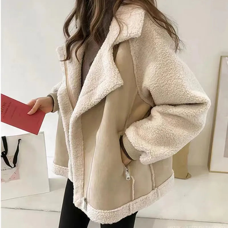 Damenjacke Patchwork Polyester Leicht und Bequem-3