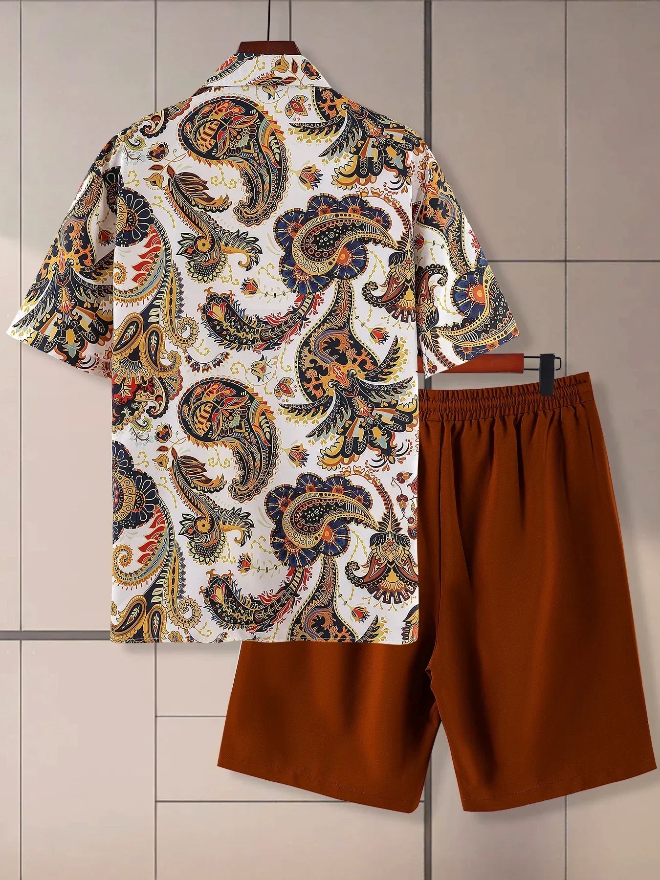 Dam Tvådelad Set Paisley Mönster Polyester-2