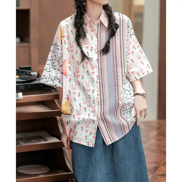 Dam Skjorta Andningsbar Med Elegant Design i 100% Bomull 4