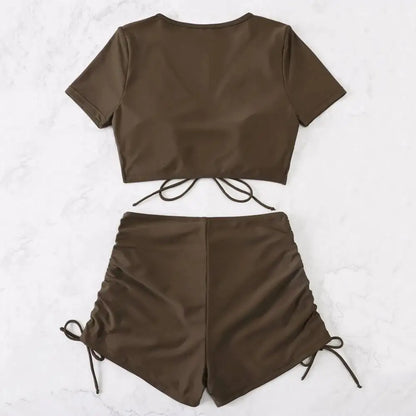 Dam Kort Set Monokrom Nylon-4