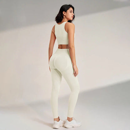 Dam Leggingsset Yoga Flexibel Andningsbart Material-3