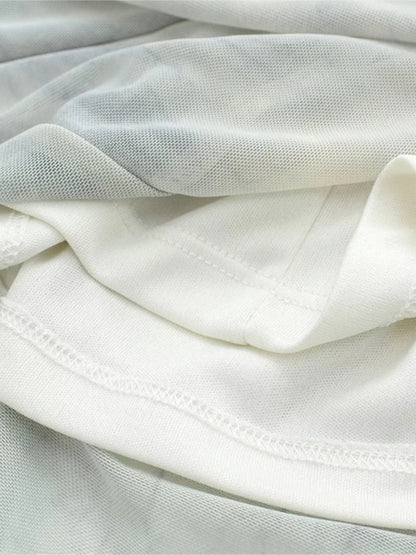 Dam Midiklänning Asymmetrisk Tulle Elegant Stil-2