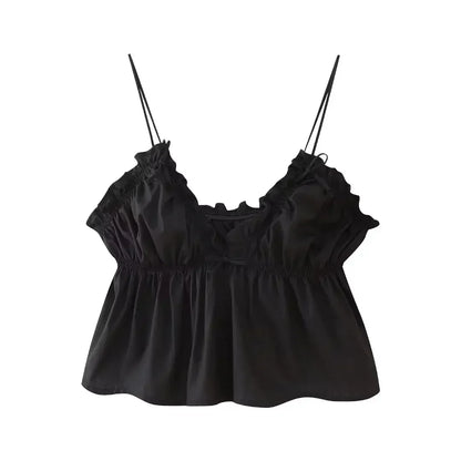 Dam Topp Snörning Veckad Design Festtoppar 100% Polyester 6