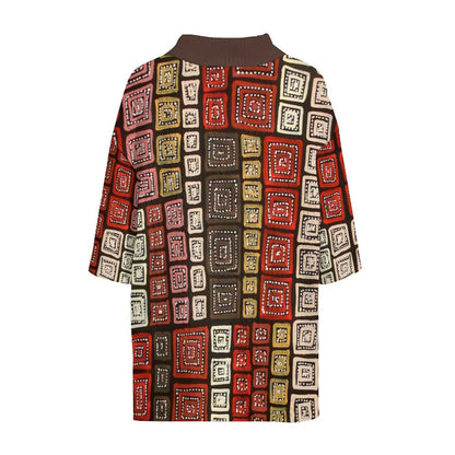 Dam Tvådelad Set Vintage Tryck 100% Bomull-4