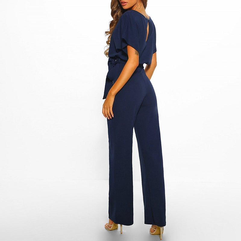 Dam Jumpsuit Figurbetonad Mjuk Blandning med Fickor-3