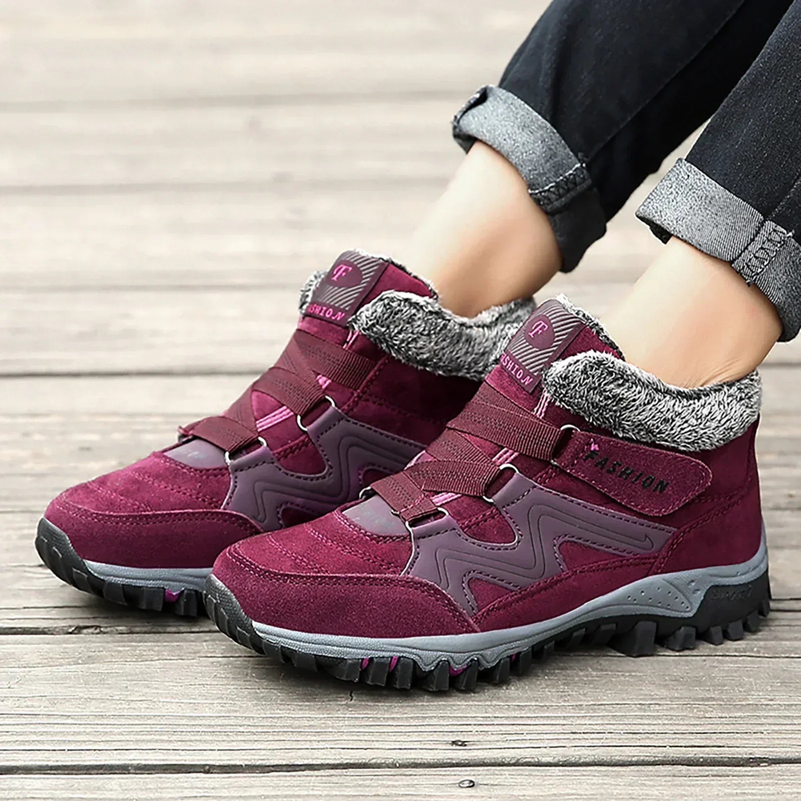 Herr Vinter Sneakers Vattenavvisande Veganmocka Med Mysigt Foder-3