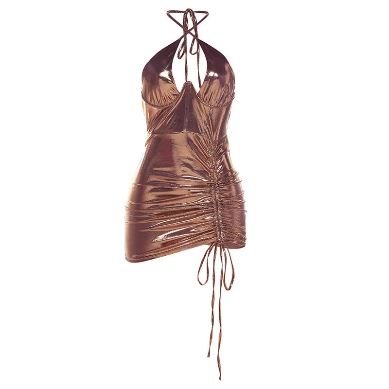 Variant image for Dam Klänning Mini Ärm lös Polyester Enkel Design-21