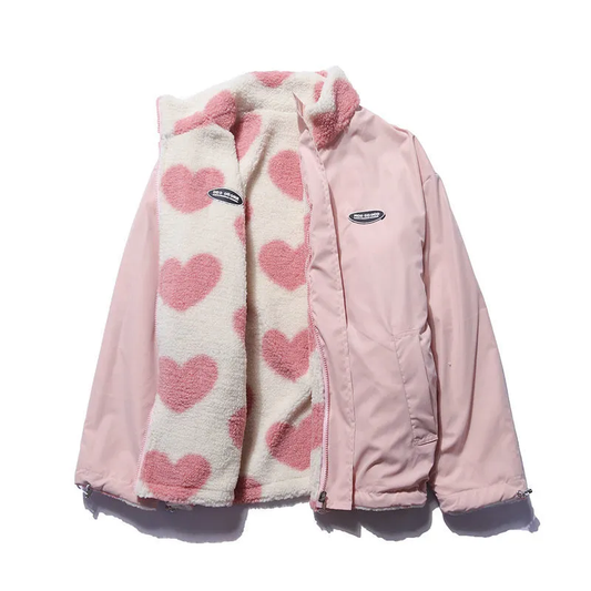 Vinterjacka Dam Vändbar Polyester Elegant och Varm-1