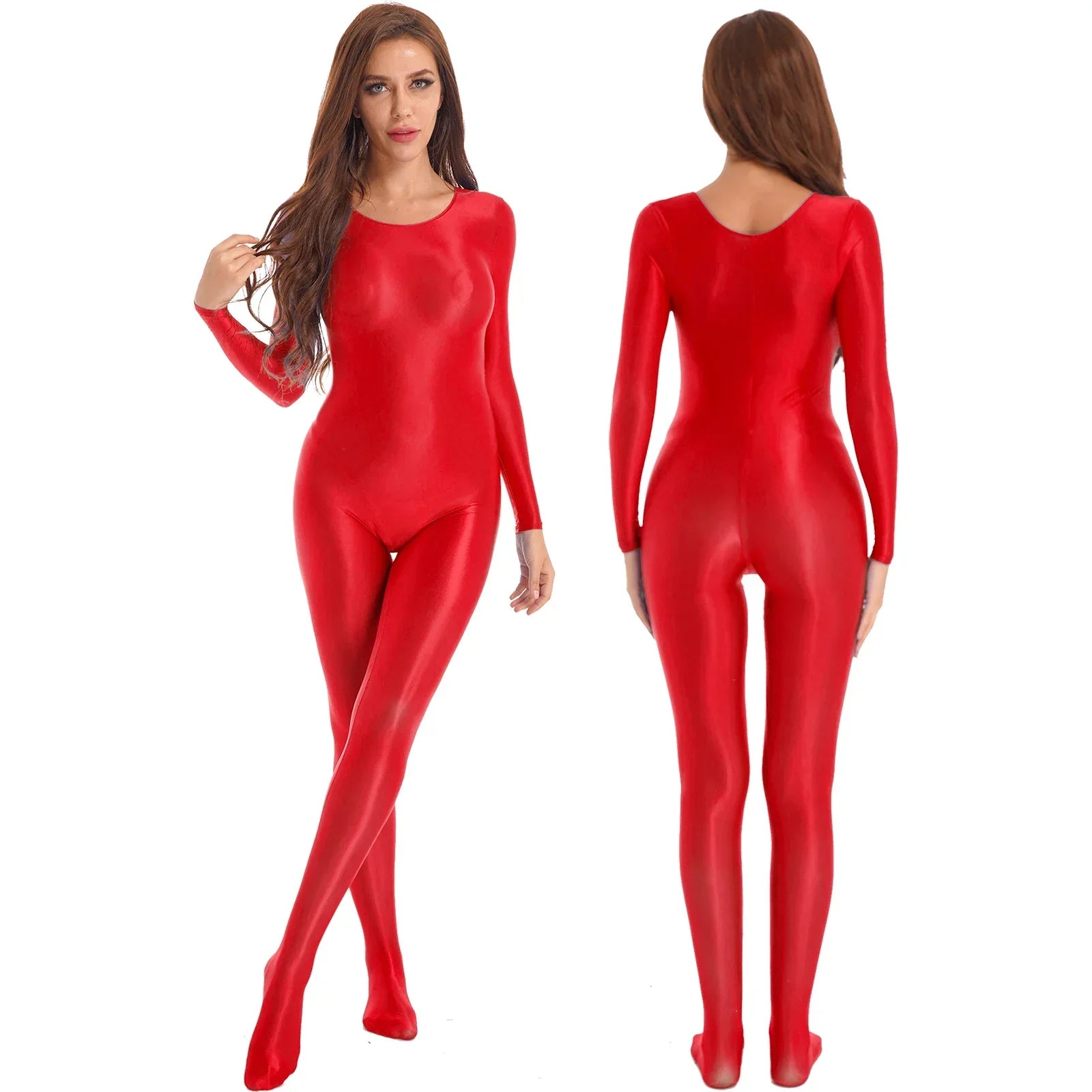 Variant image for Dam Jumpsuit Monokrom Långärmad Lycra Nylon Spandex-13