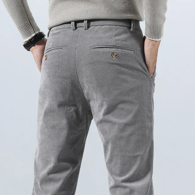 Herrbyxor Cordhose Mjuk Kvalitet Avslappnad Design-2