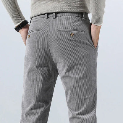 Herrbyxor Cordhose Mjuk Kvalitet Avslappnad Design-2