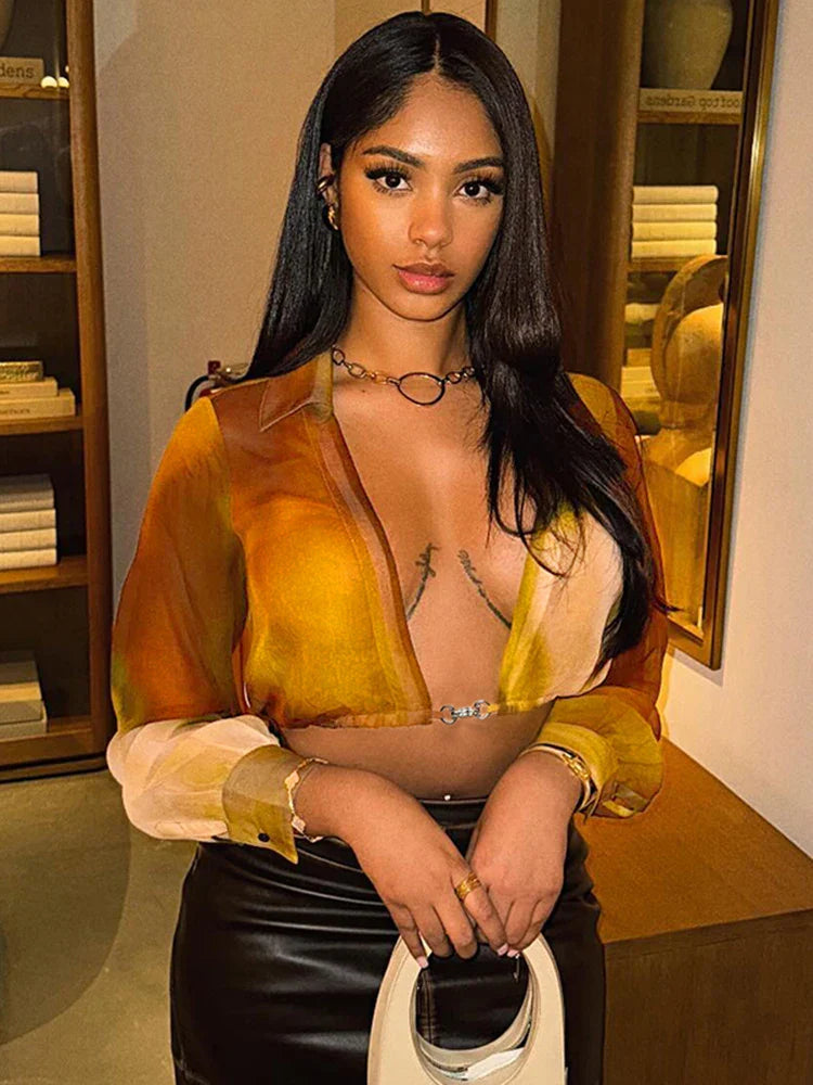 Festtoppar Dam Crop Top med Milda Ärmar i Polyester och Spandex 3