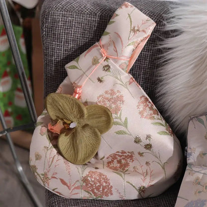 Damväska Topphandväska Silkesmat och Mjölk Bomull-2