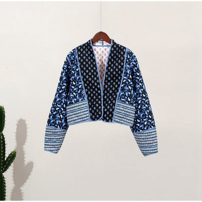 Variant image for Damjacka Blommönster Högkvalitativt Material Jackor Dam-5